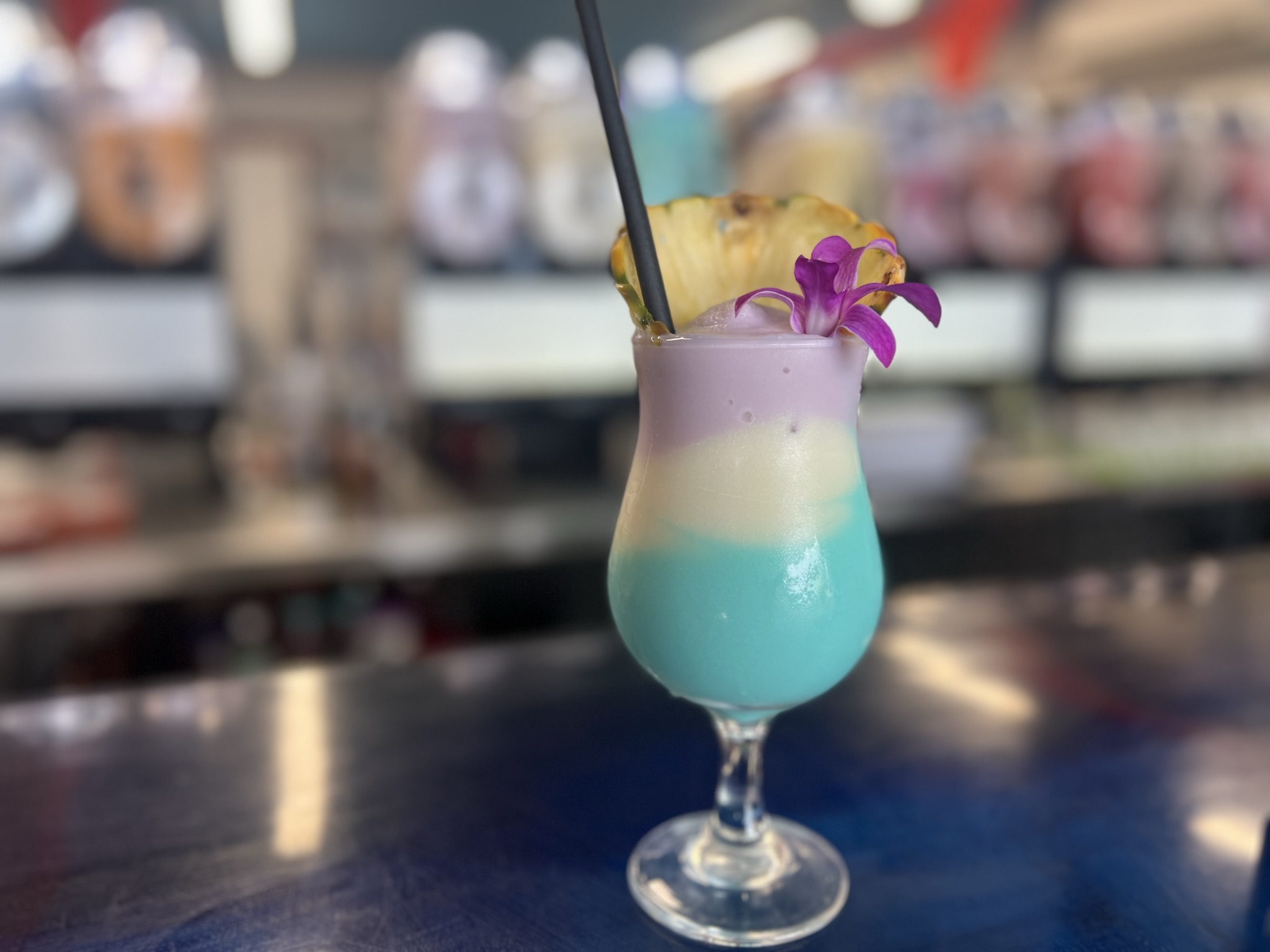 Naughty Mermaid layered cocktail